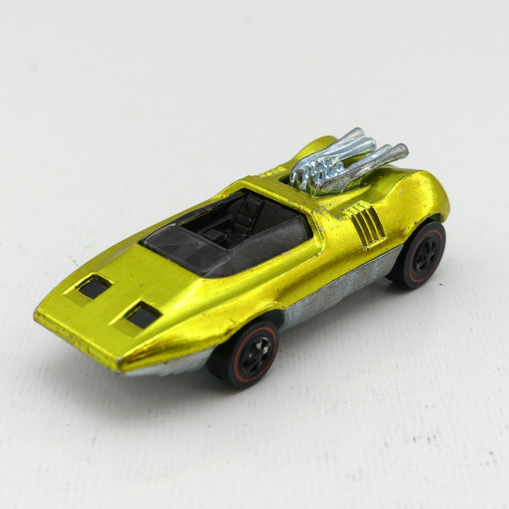 1969 Hot Wheels Peeping Bomb Redline Gold USA Original Vintage Die-Cast Car